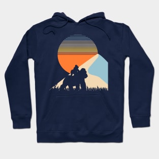 Gorilla Sunset Retro Hoodie